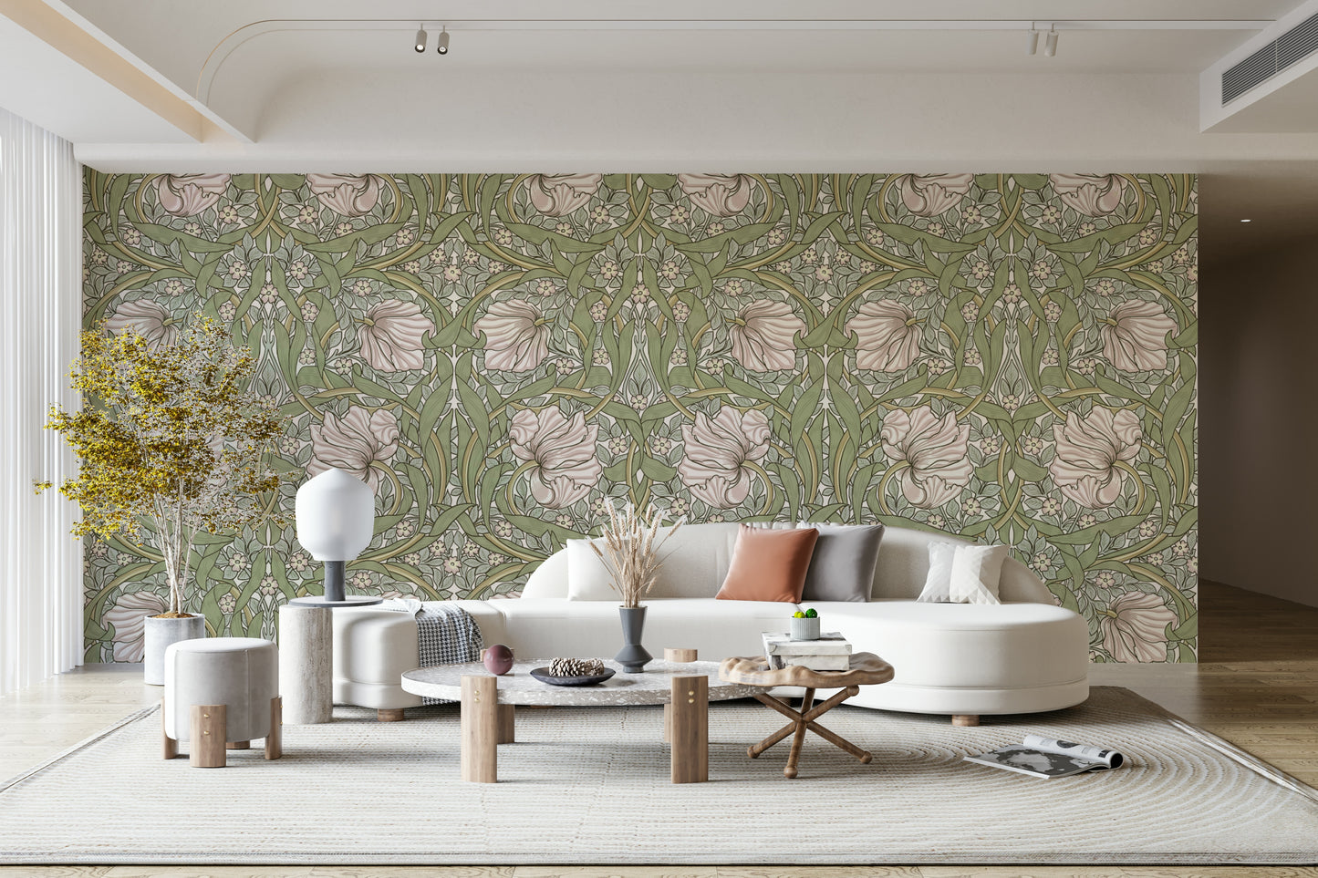 Handcrafted William Morris wallpaper


