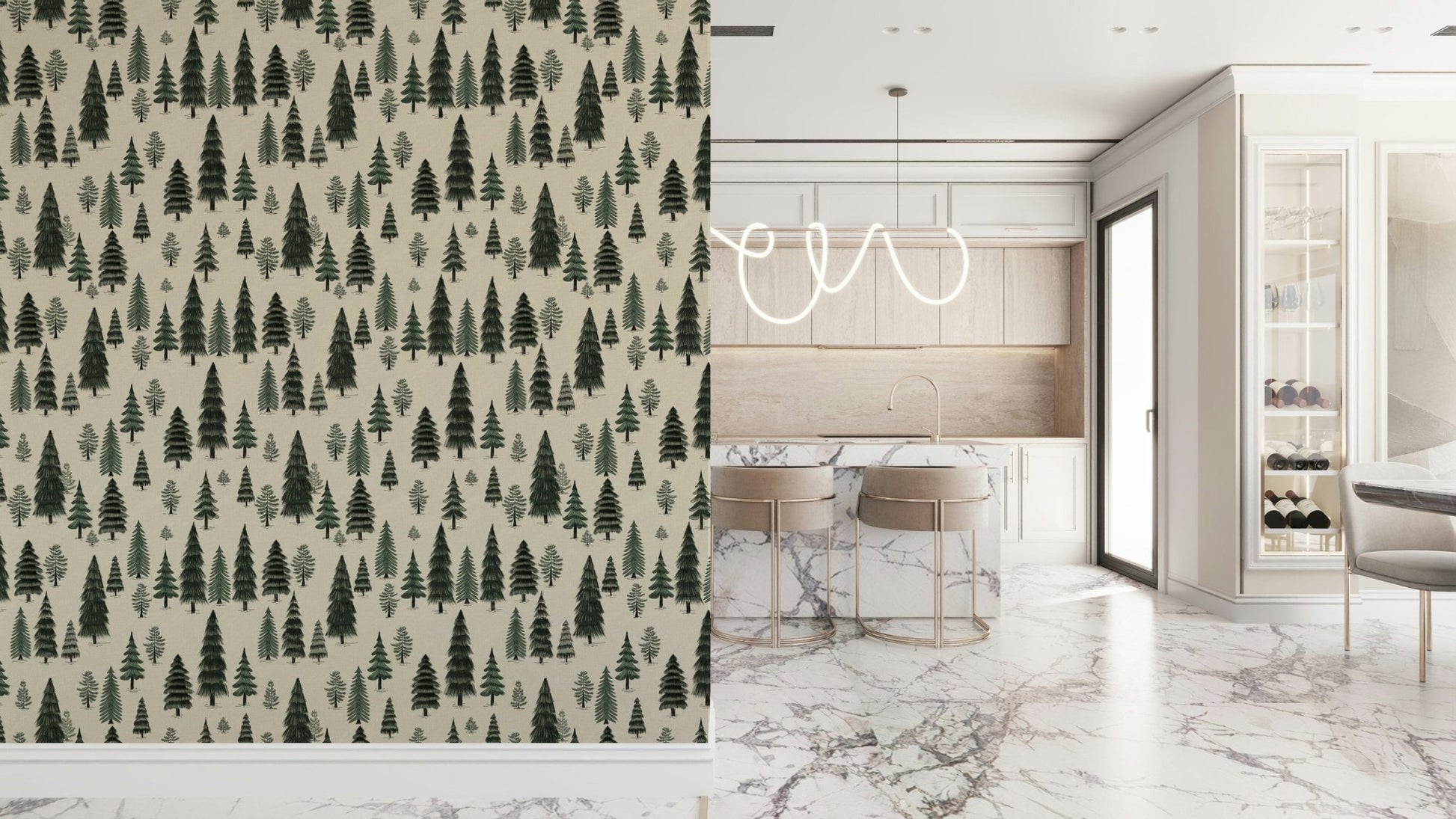 Faux Leather Hide Mural – Aged leather-effect wallpaper in hide tones, ideal for feature walls or living spaces.