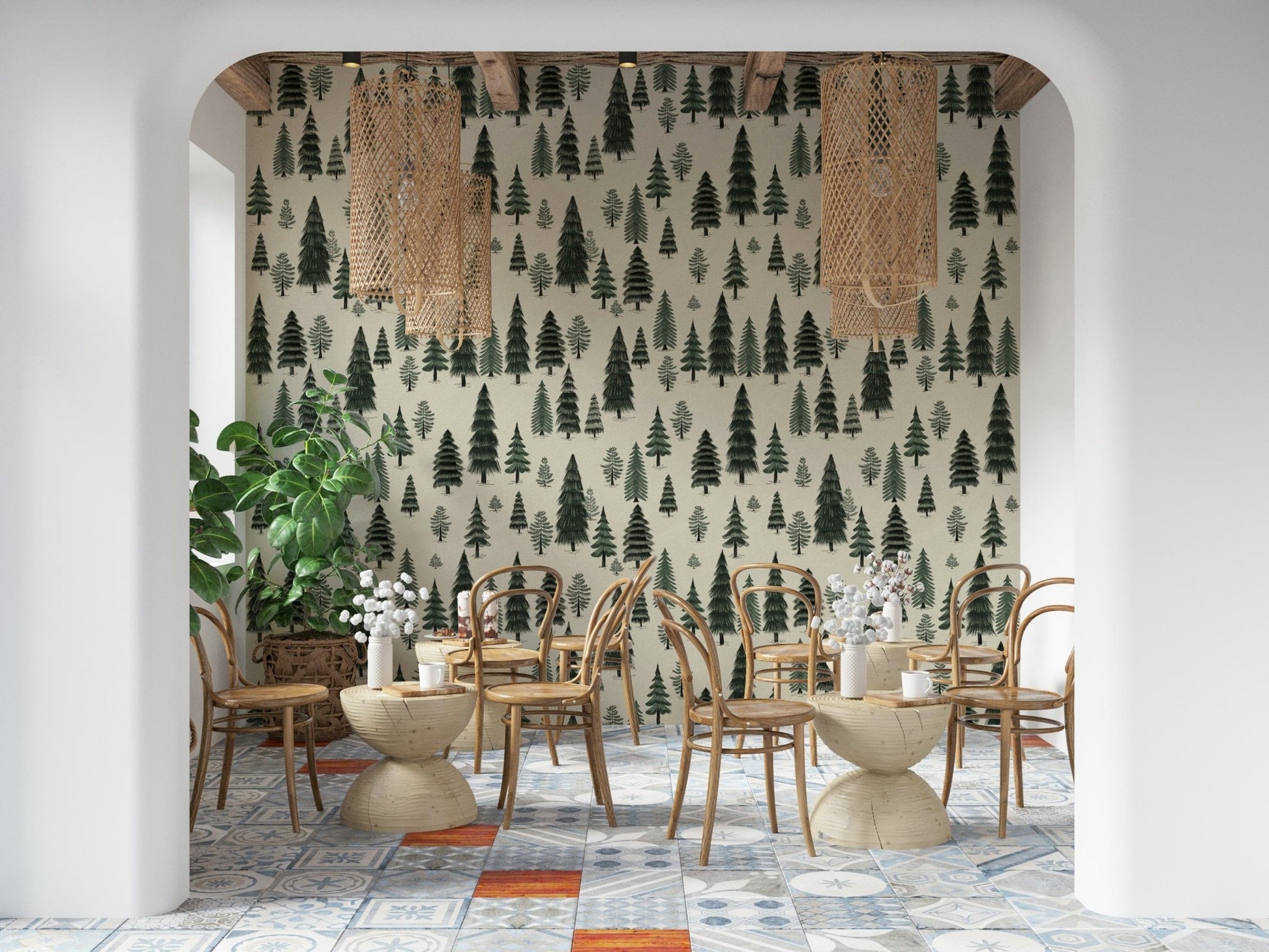 Rustic Hide Leather Wall Mural – Warm tan leather texture creating a sophisticated, earthy ambiance.