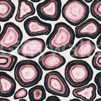 A vibrant pink geode wallpaper featuring layered stone patterns with dark accents.