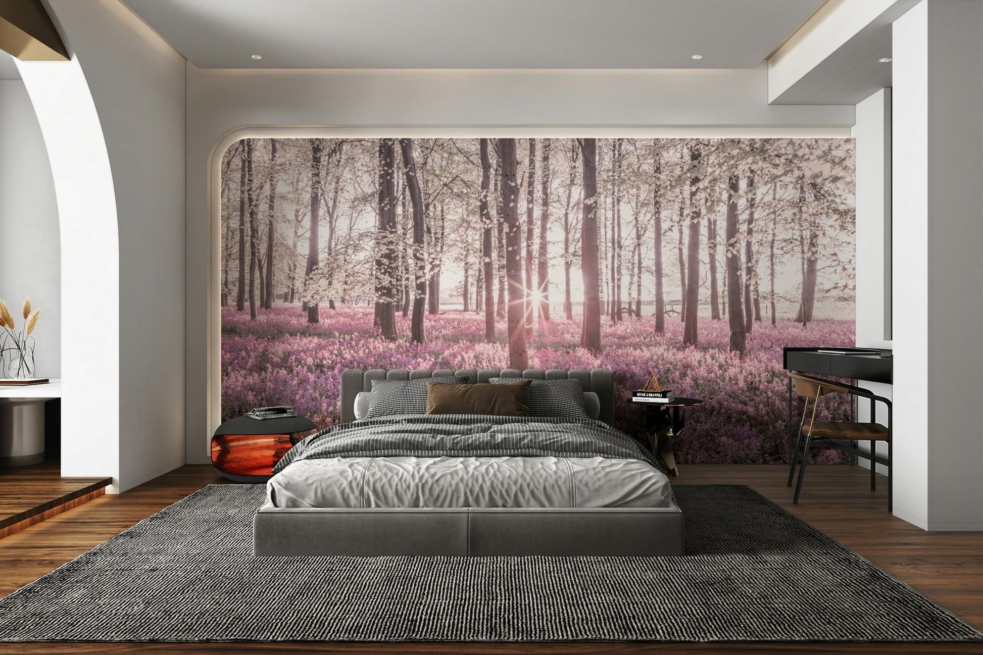 Peaceful and tranquil atmosphere.

