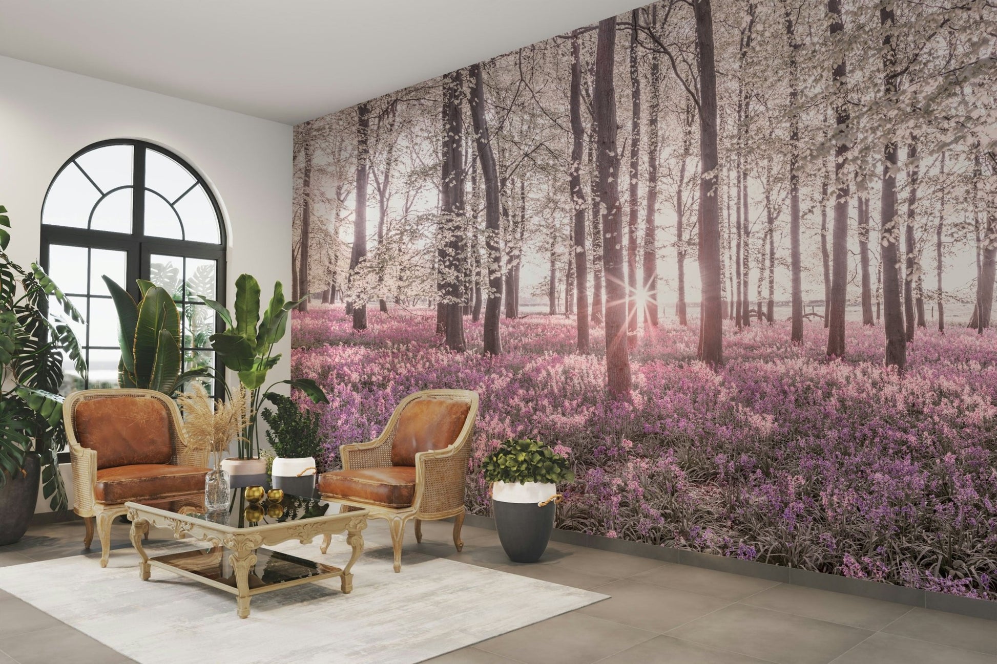 Serene and ethereal woodland scene.

