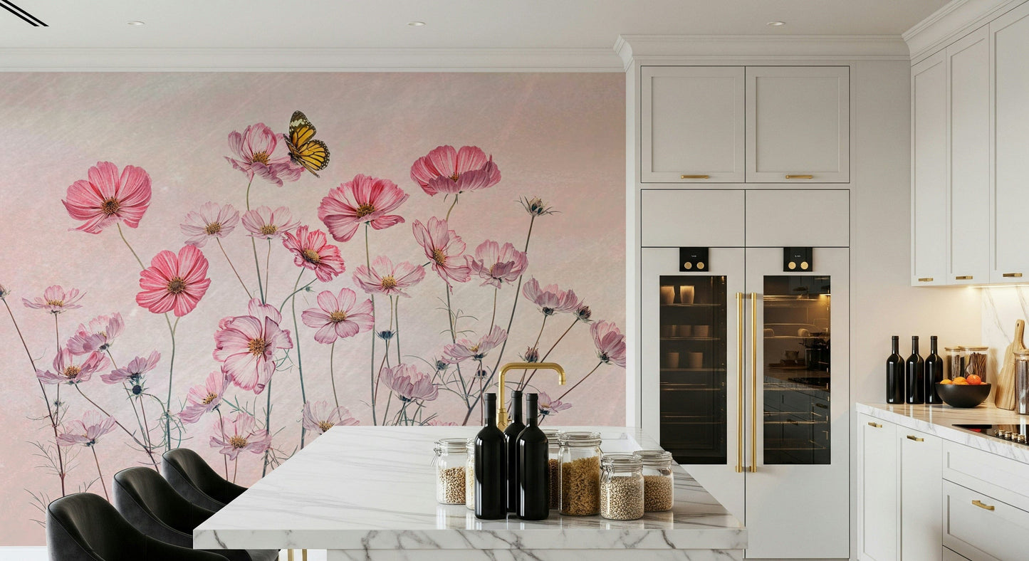 A contemplative subtle texture wallpaper mural for a feature wall.

