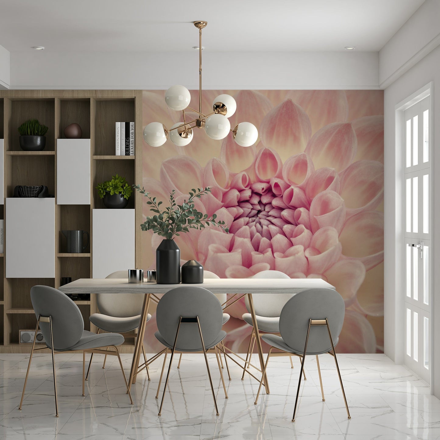 Blush Bloom Wall Mural