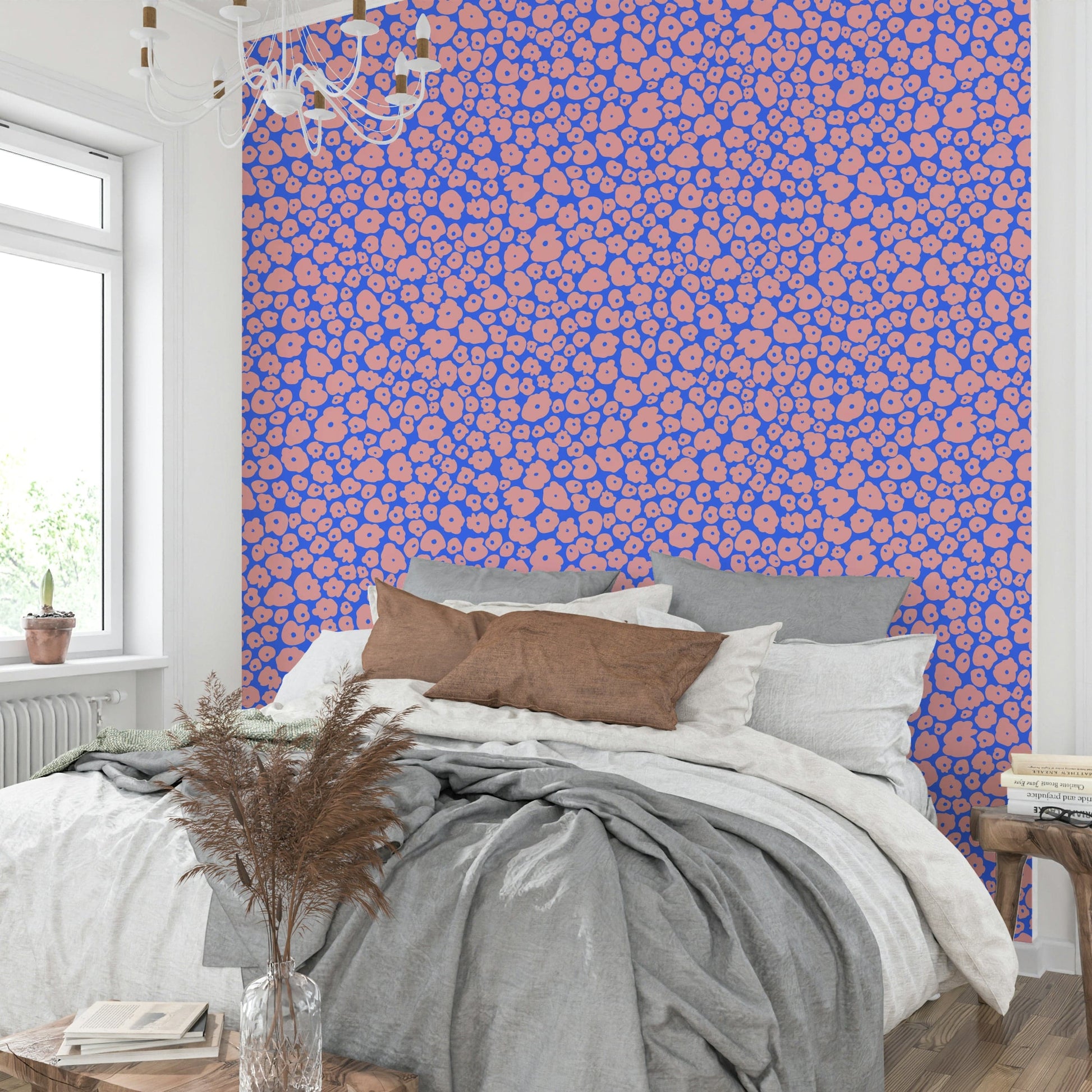 This wallpaper is suitable for a bedroom, a nursery, or a serene living space.
