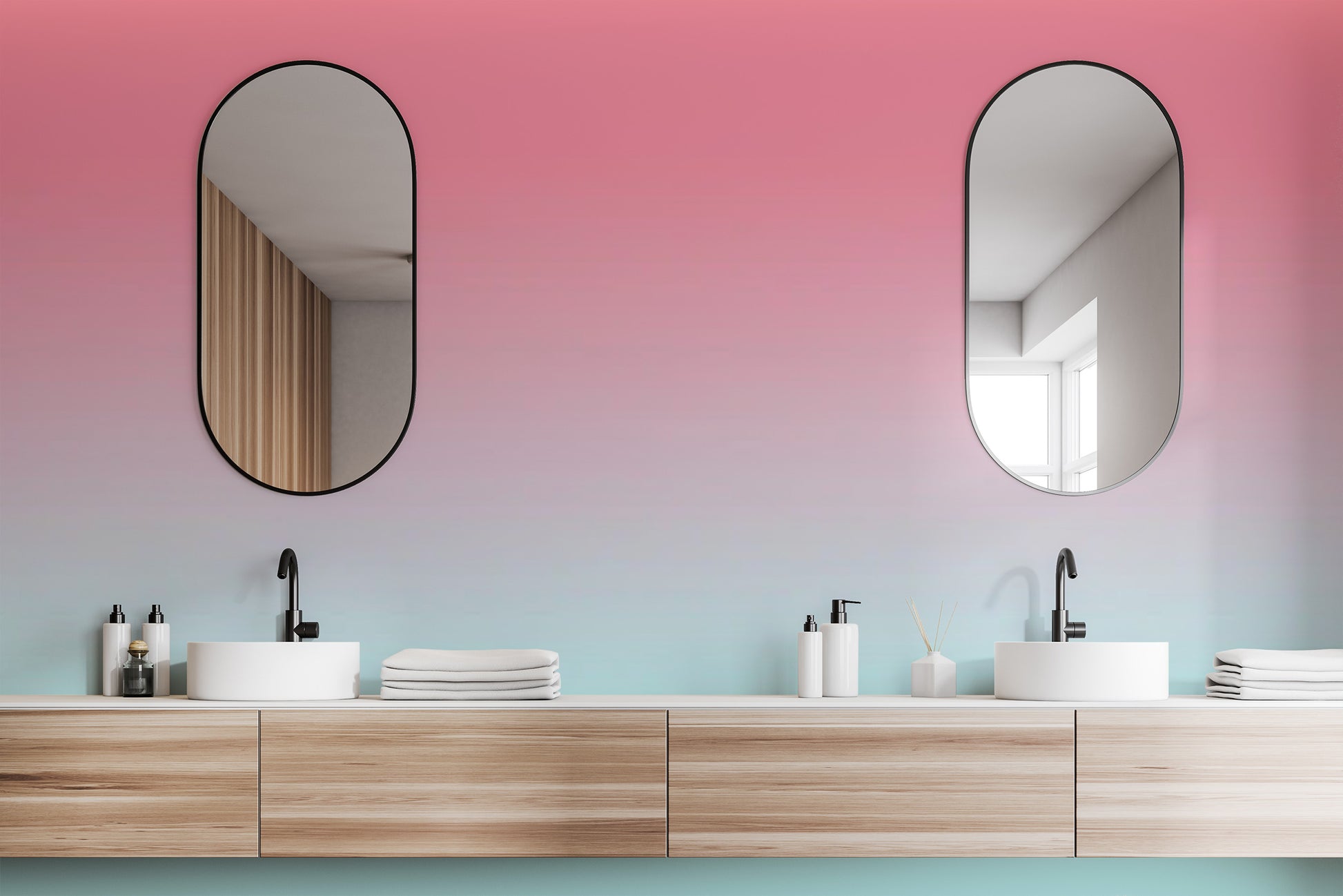 Elegant dusty rose wallpaper for a sophisticated room.