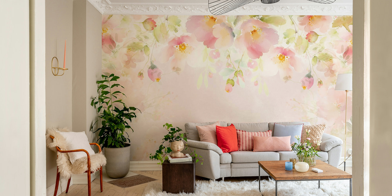 Pink Paradise wall mural

