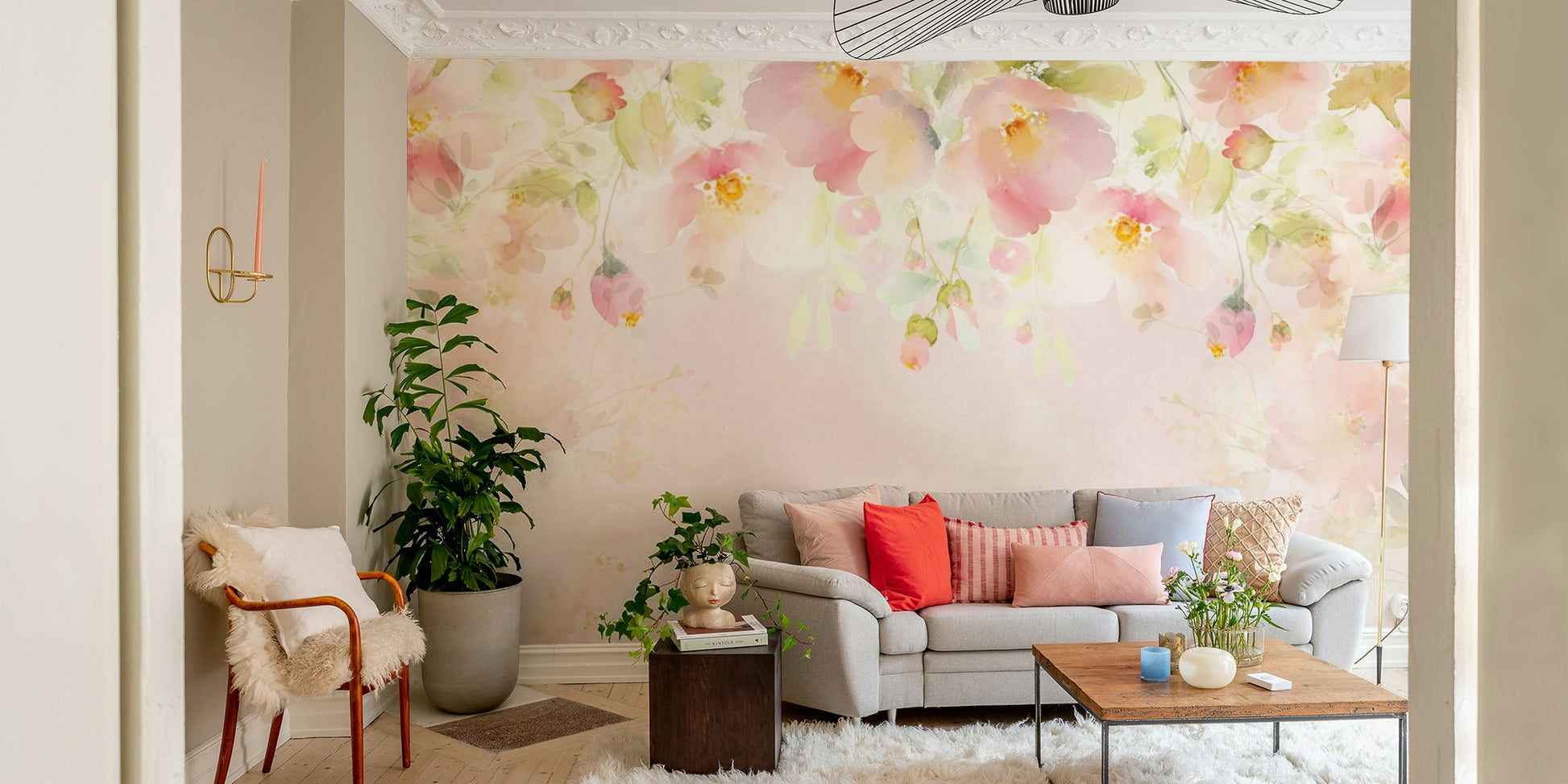 Pink Paradise wall mural

