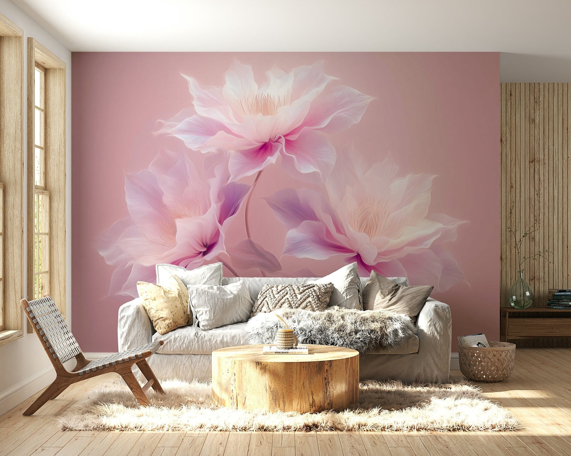 Pink Petal Dreams floral wallpaper design
