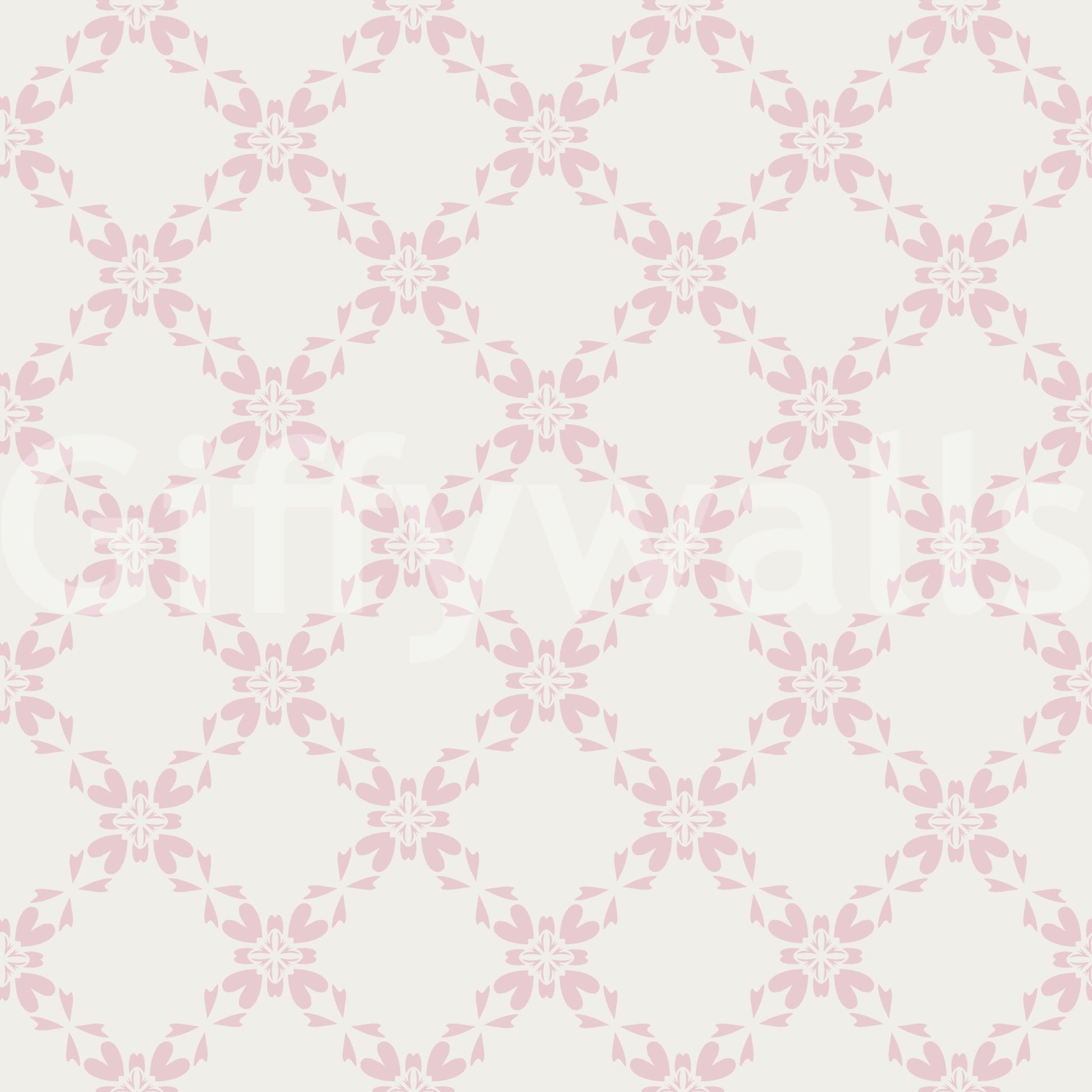 Pink Petal Lattice Wallpaper⁠