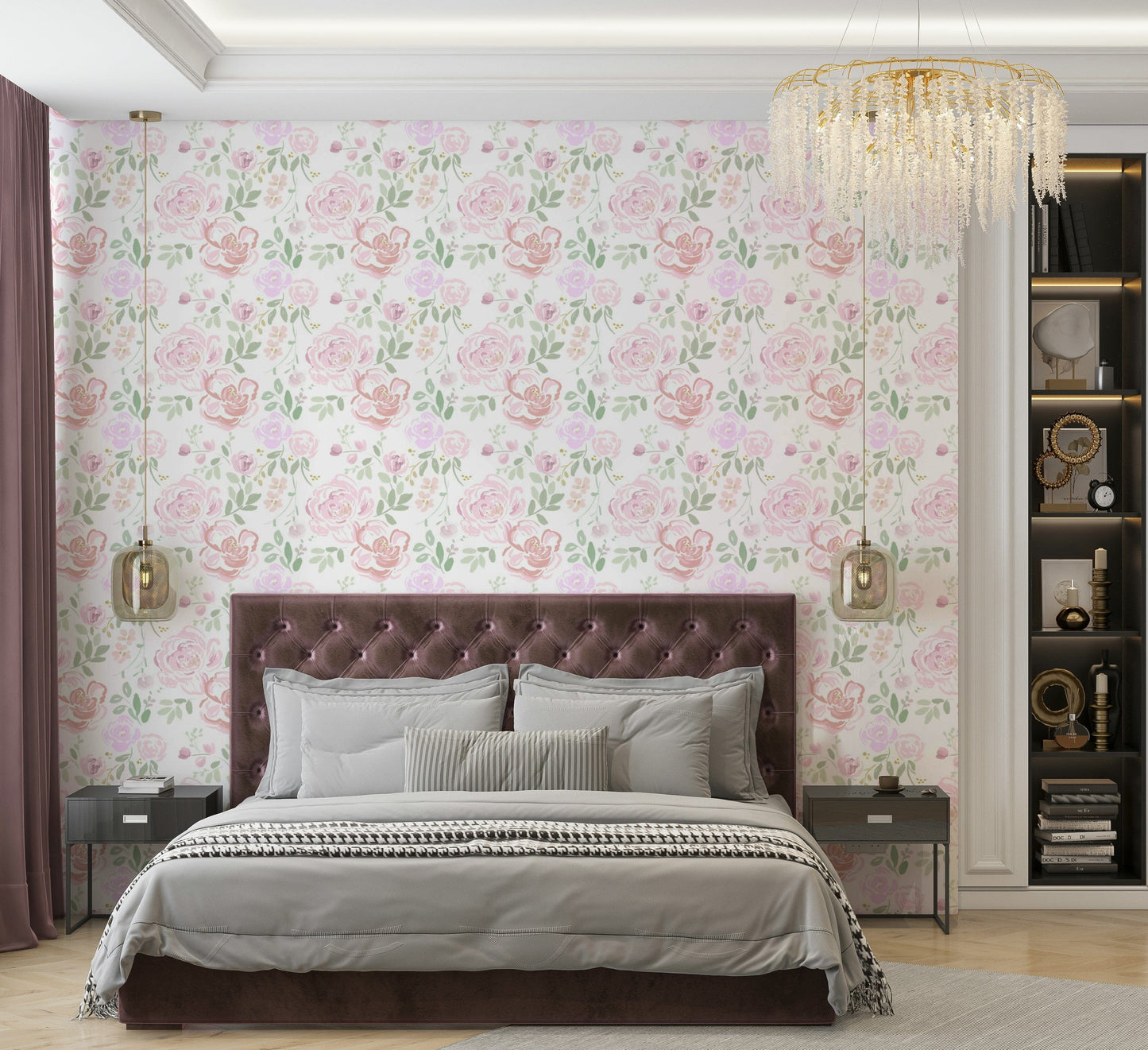 An artistic nature inspired mural for home decor.

