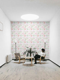 A contemplative flower water wallpaper mural for a feature wall.

