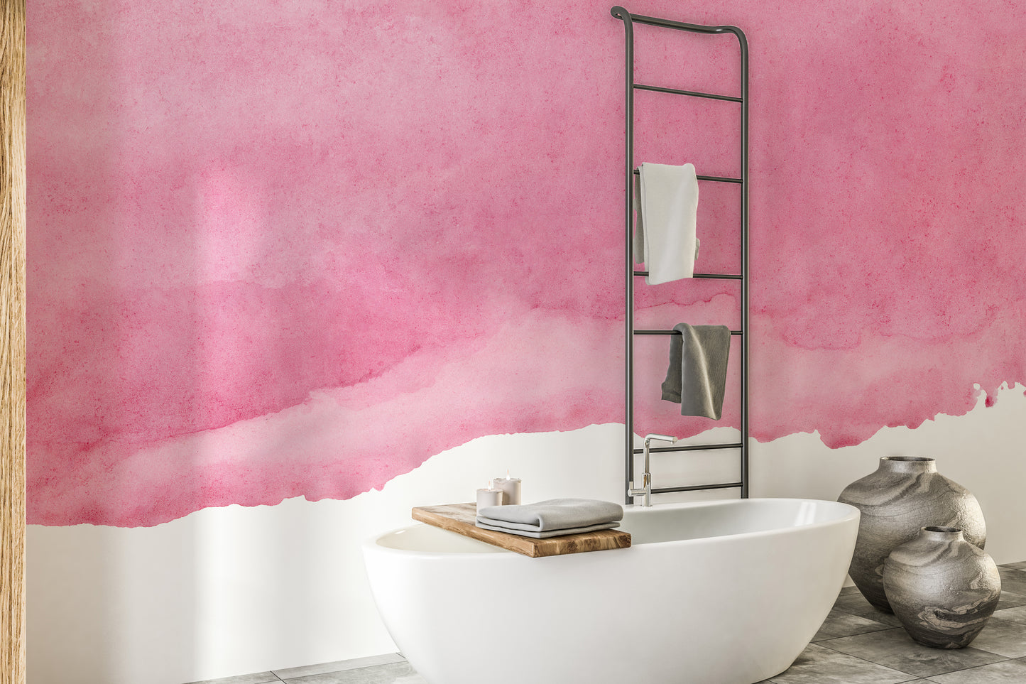 Pink shades watercolor wallpaper - Giffywalls