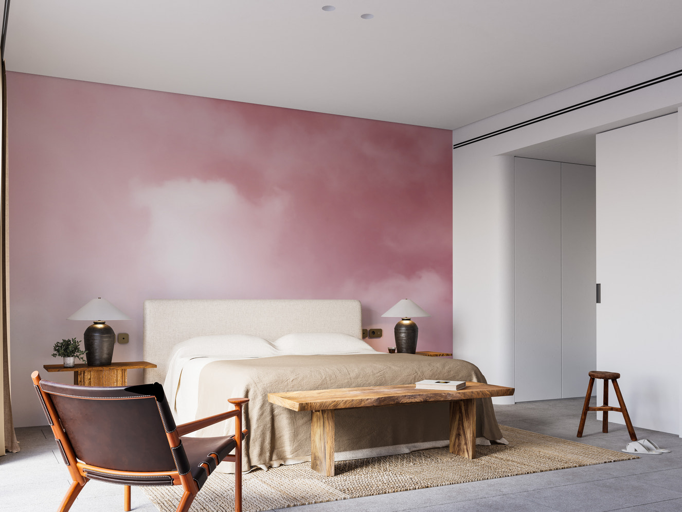 Pink Sky And Clouds Wallpaper - Giffywalls