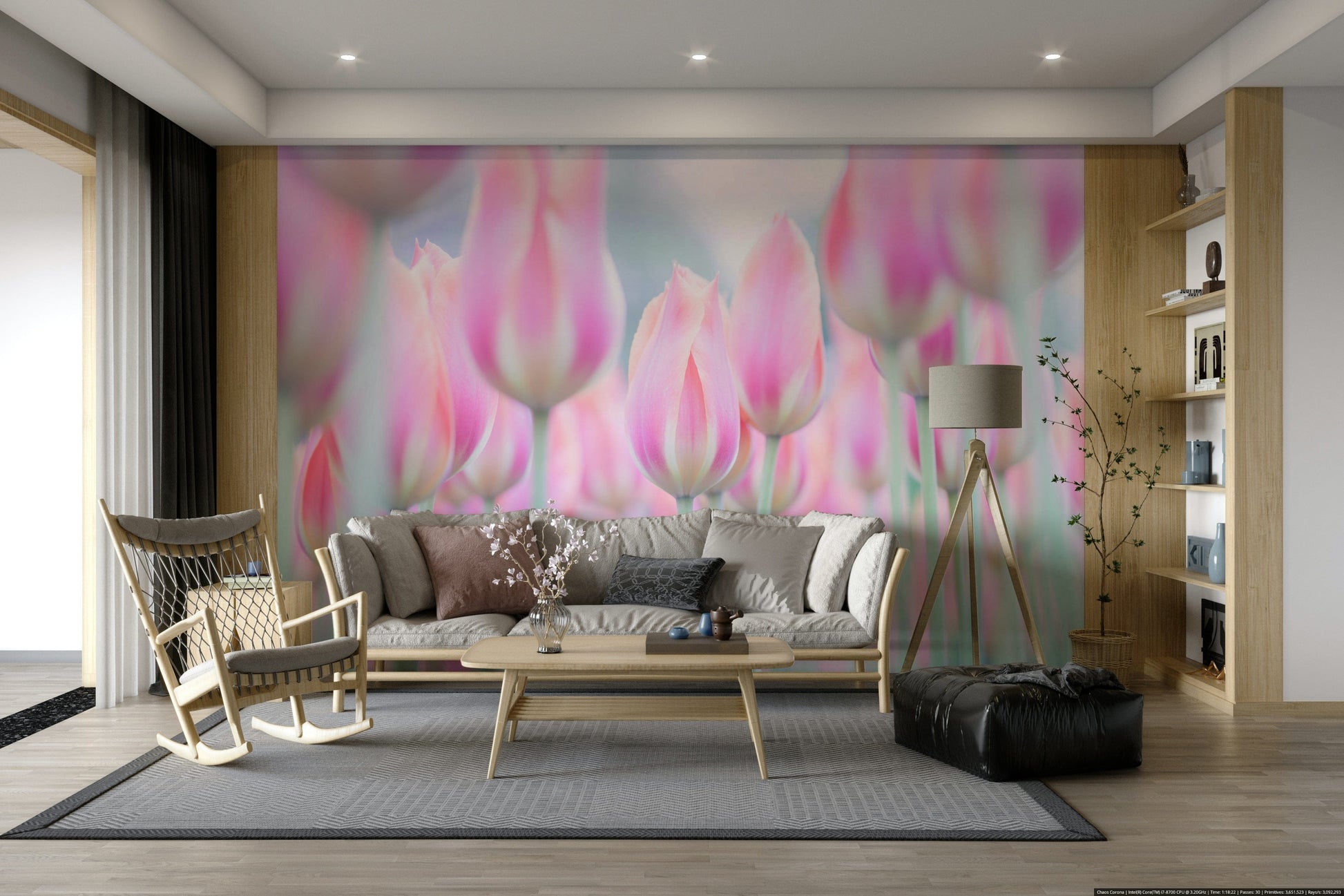 Tulips Jewels beautiful mural wallpaper

