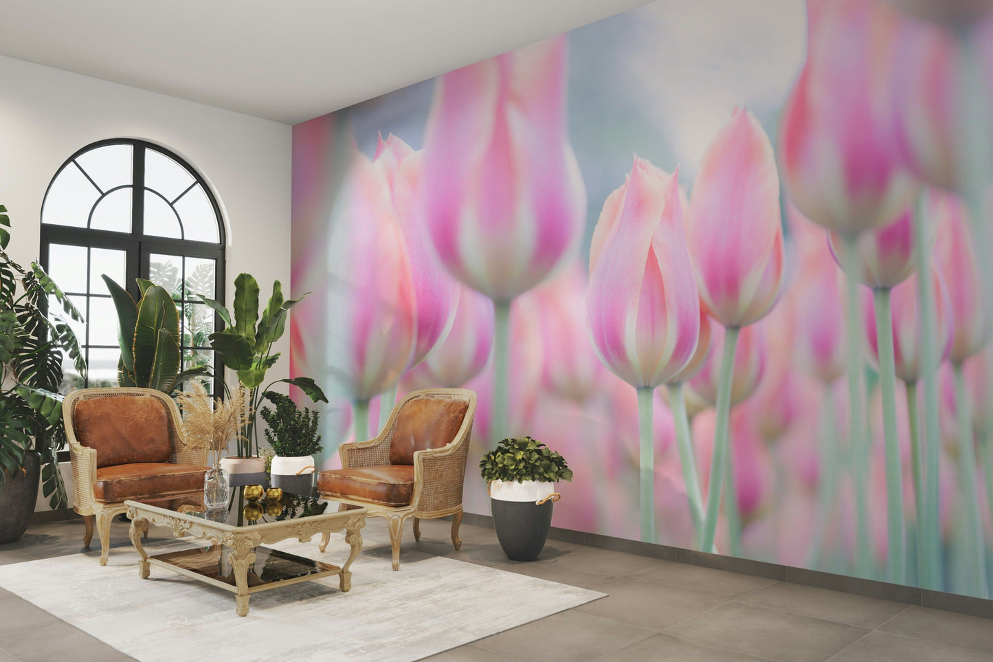 Tulips Jewels elegant wallpaper