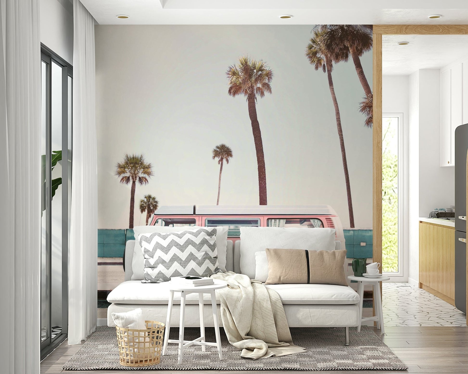 vintage van in a sunny setting

