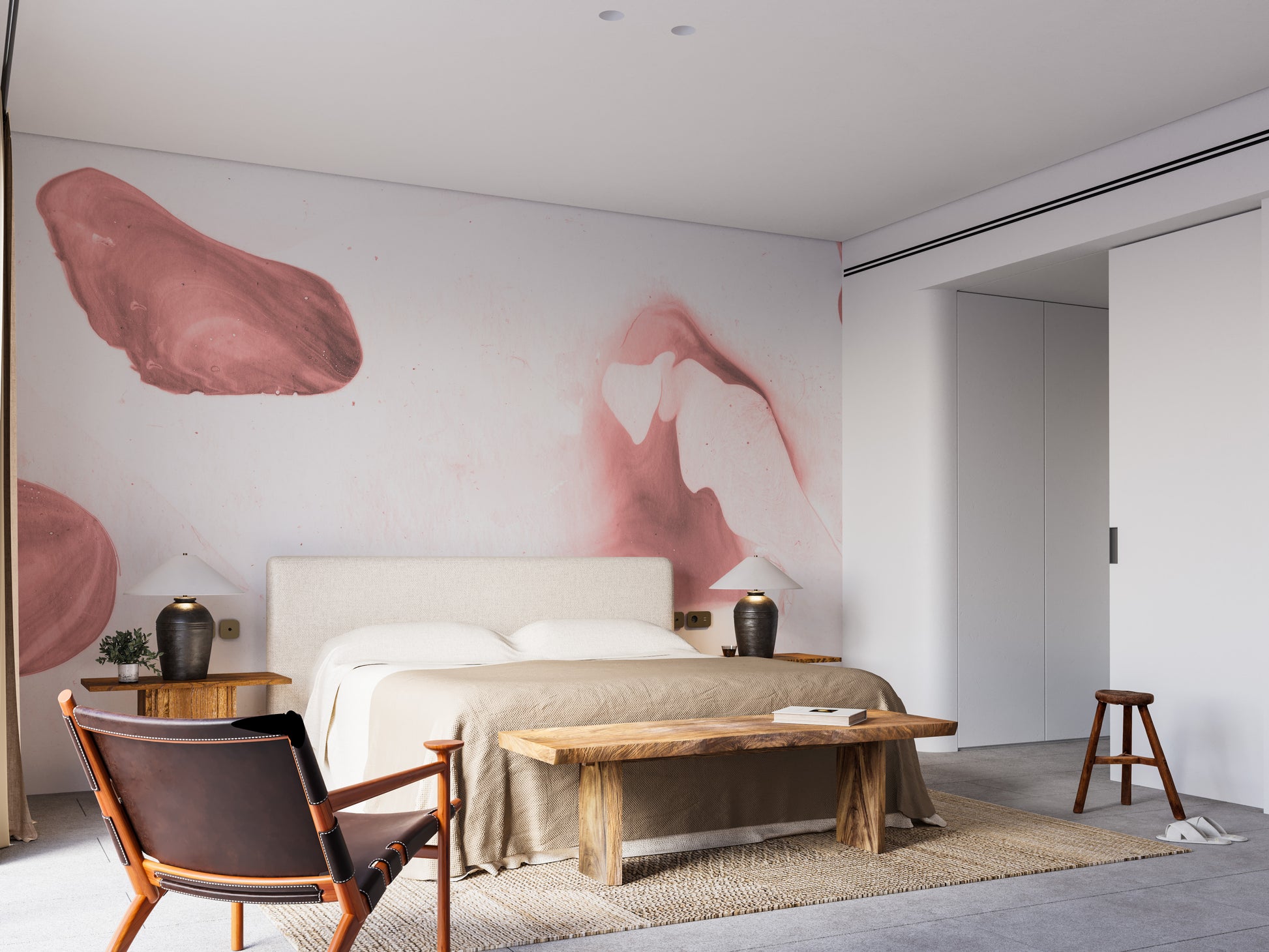 Tranquil pink painted design
