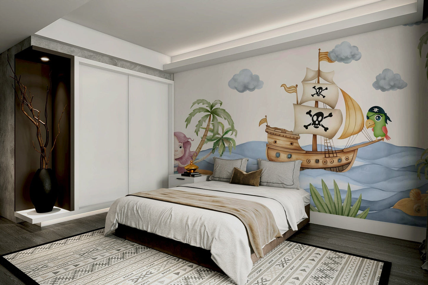 The design has a beautiful, artistic aesthetic.

