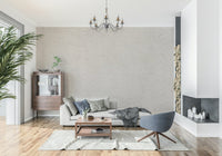Artistic wall covering with soft beige plaster textures and depth