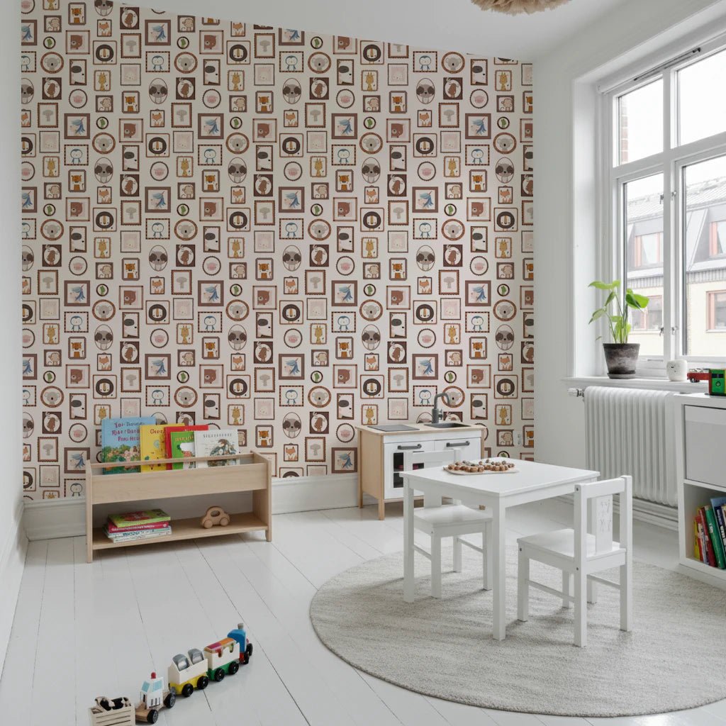 Playful Animal Portraits Wallpaper⁠