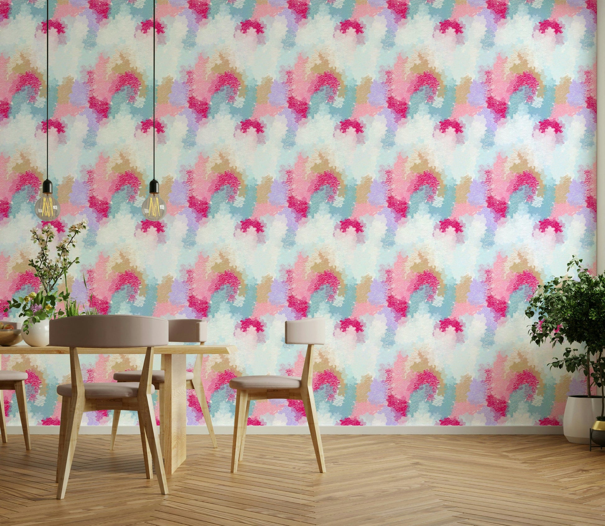 Crayon Strokes bold wallpaper for walls

