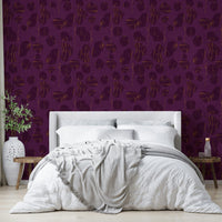 Boho Jewel Tone floral wallpaper