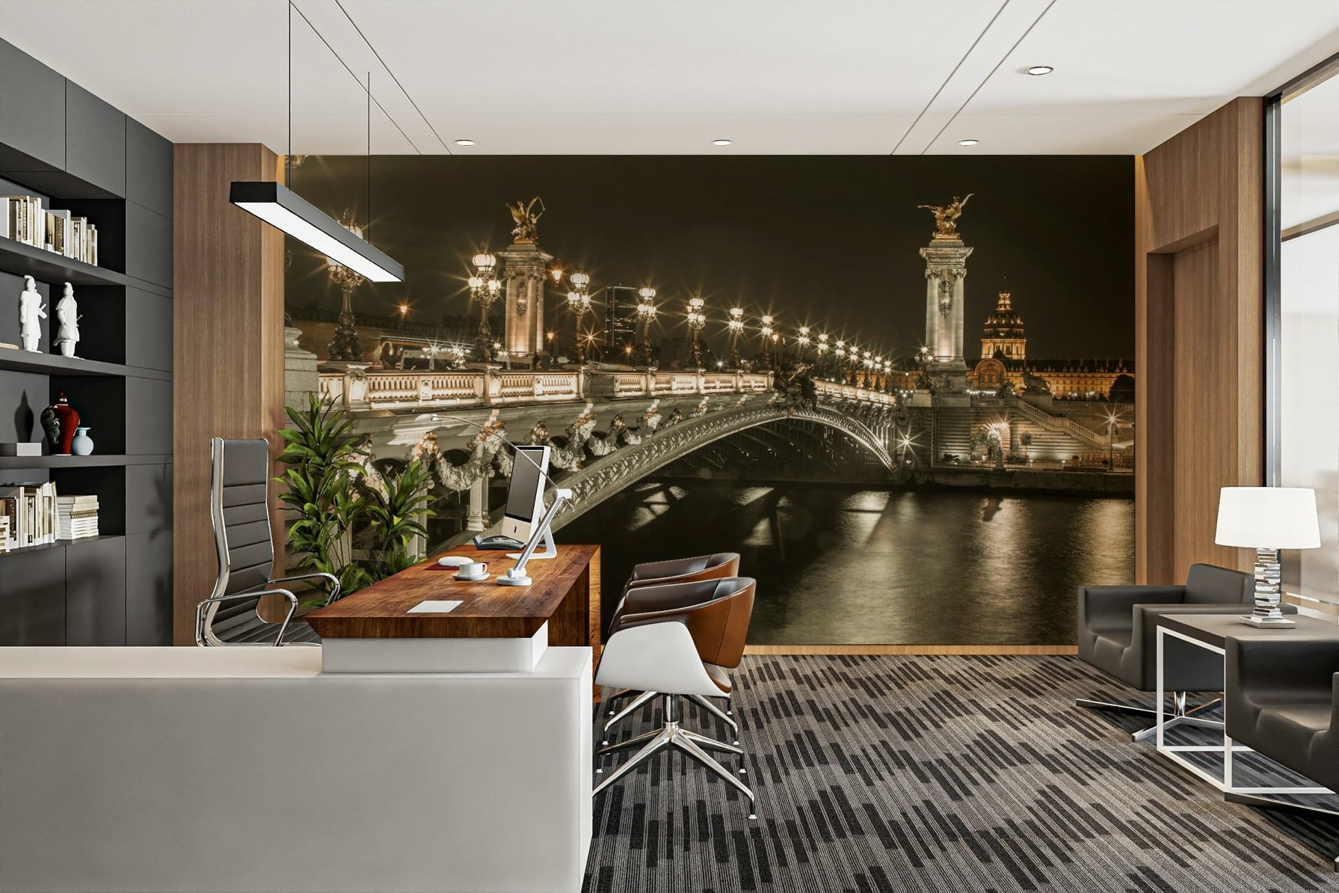 Mural wallpaper bringing Parisian architecture into your home

