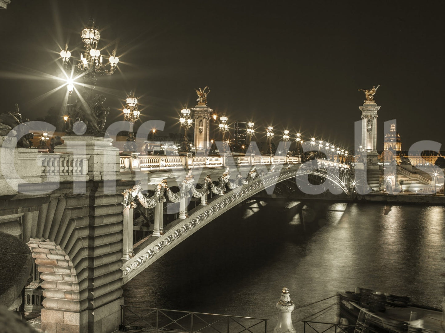 Wall mural bringing the charm of Paris to your living room

