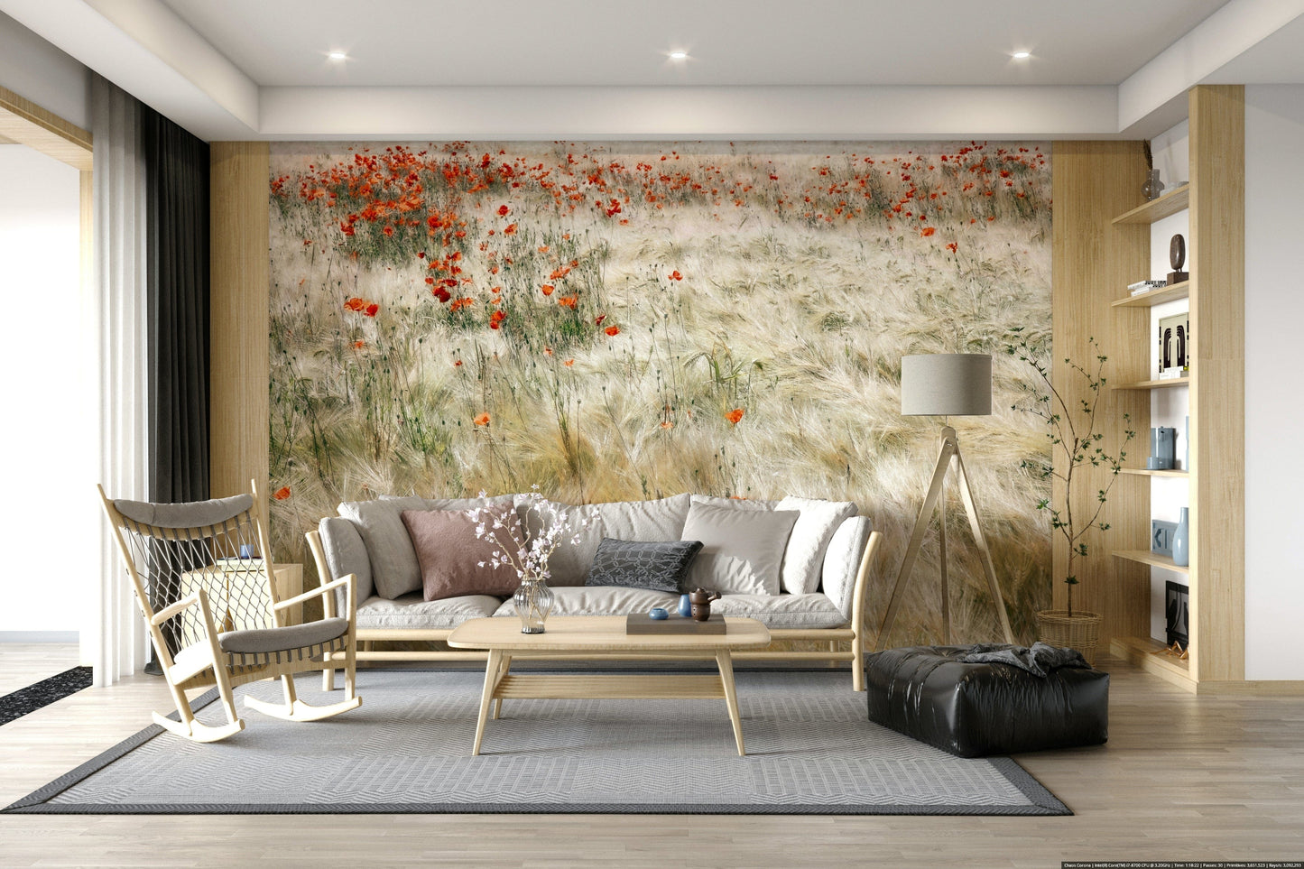 Poppy Field Dreams Wall Mural -2539580