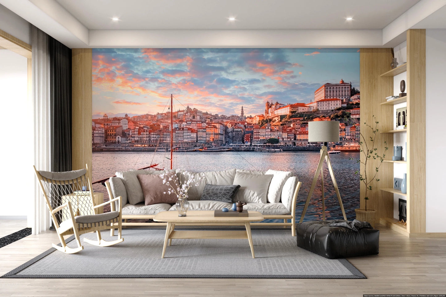 Porto Sunset Glow Wall Mural