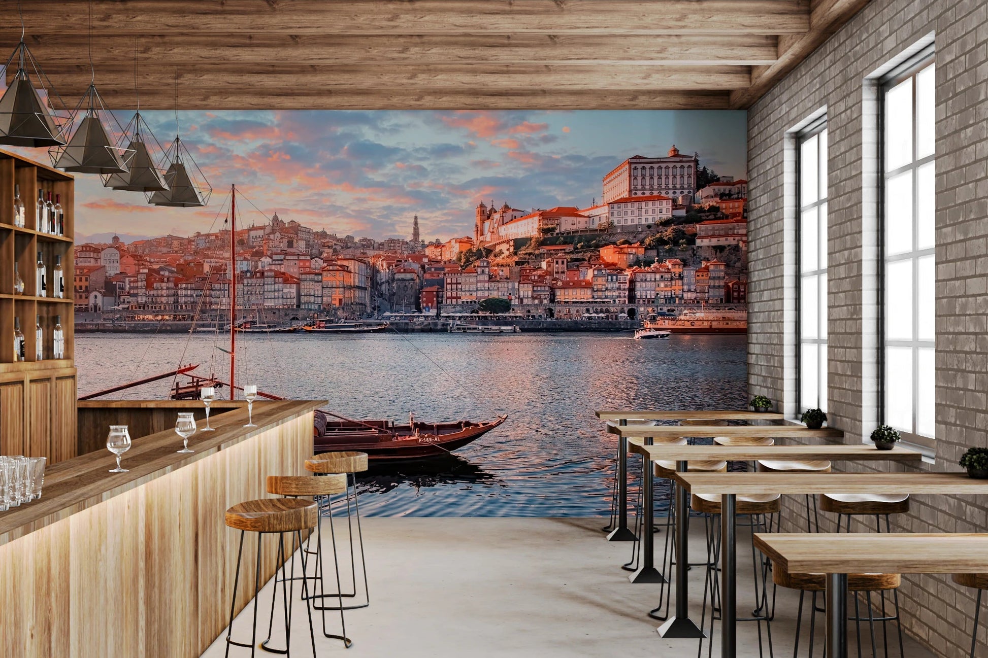 Porto Sunset Glow Wall Mural