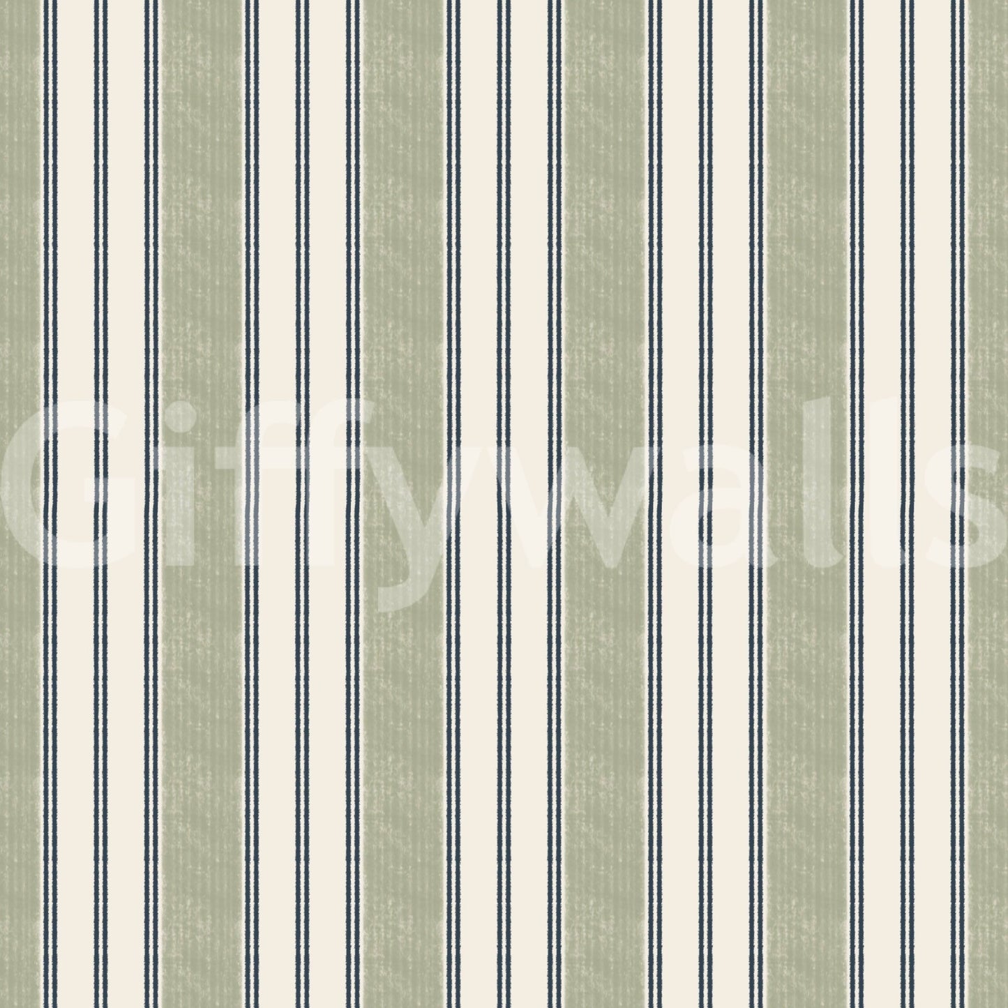 Papier peint à rayures à chevrons Grandmillenial preppy vert