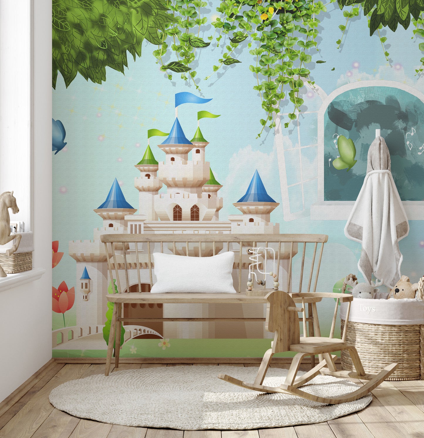 Princess Castle Wallpaper Mural - Giffywalls