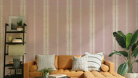 Gentle pale pink stripes creating a serene and elegant decor

