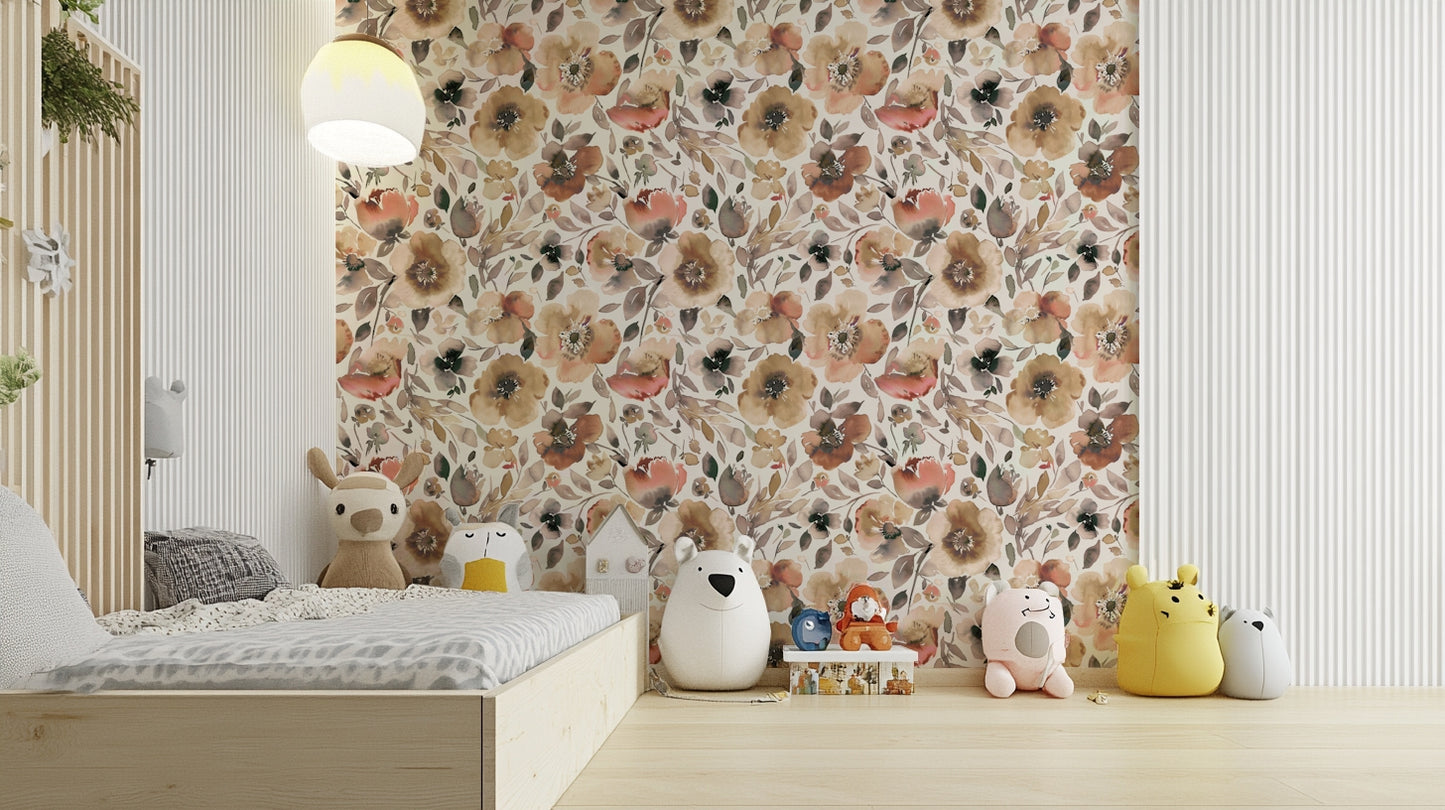 Hand-drawn poppy design with a psychedelic vintage twist.

