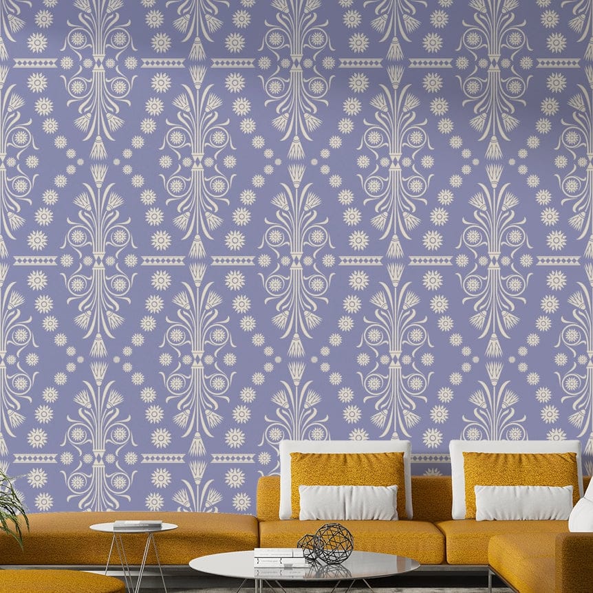 This wallpaper is suitable for a living room, a bedroom, or a formal dining area.
