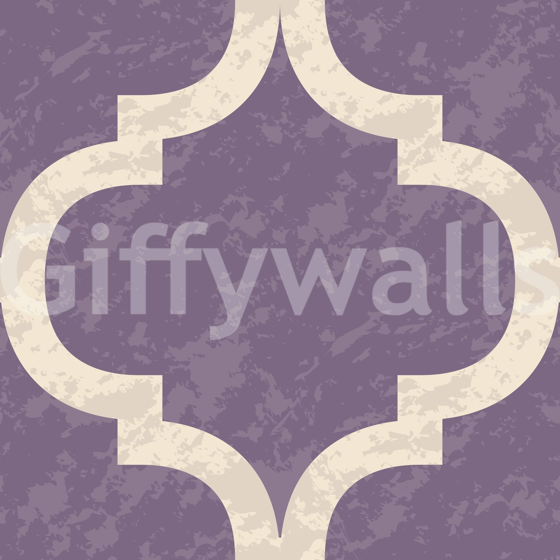 Textured-look grey purple trellis wallpaper for cozy interiors