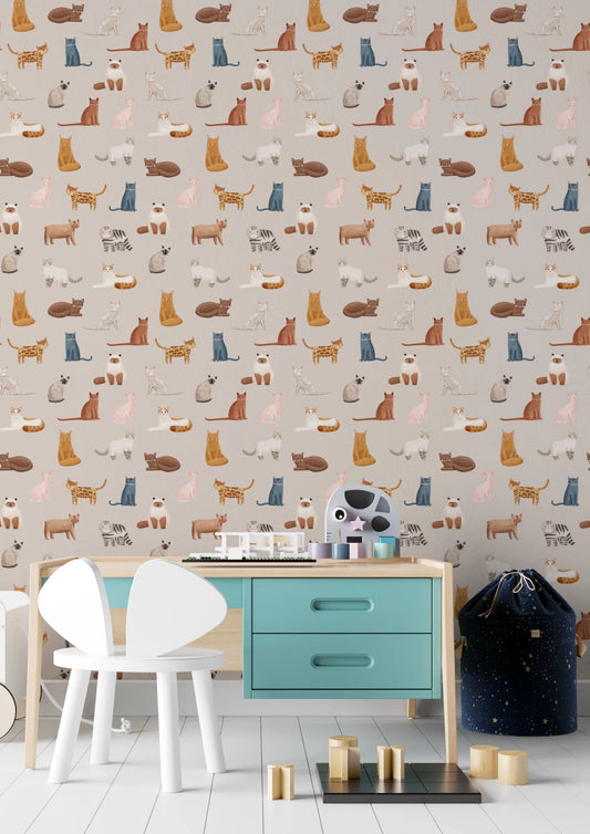 Purrfectly Pawsome Cats Wallpaper⁠