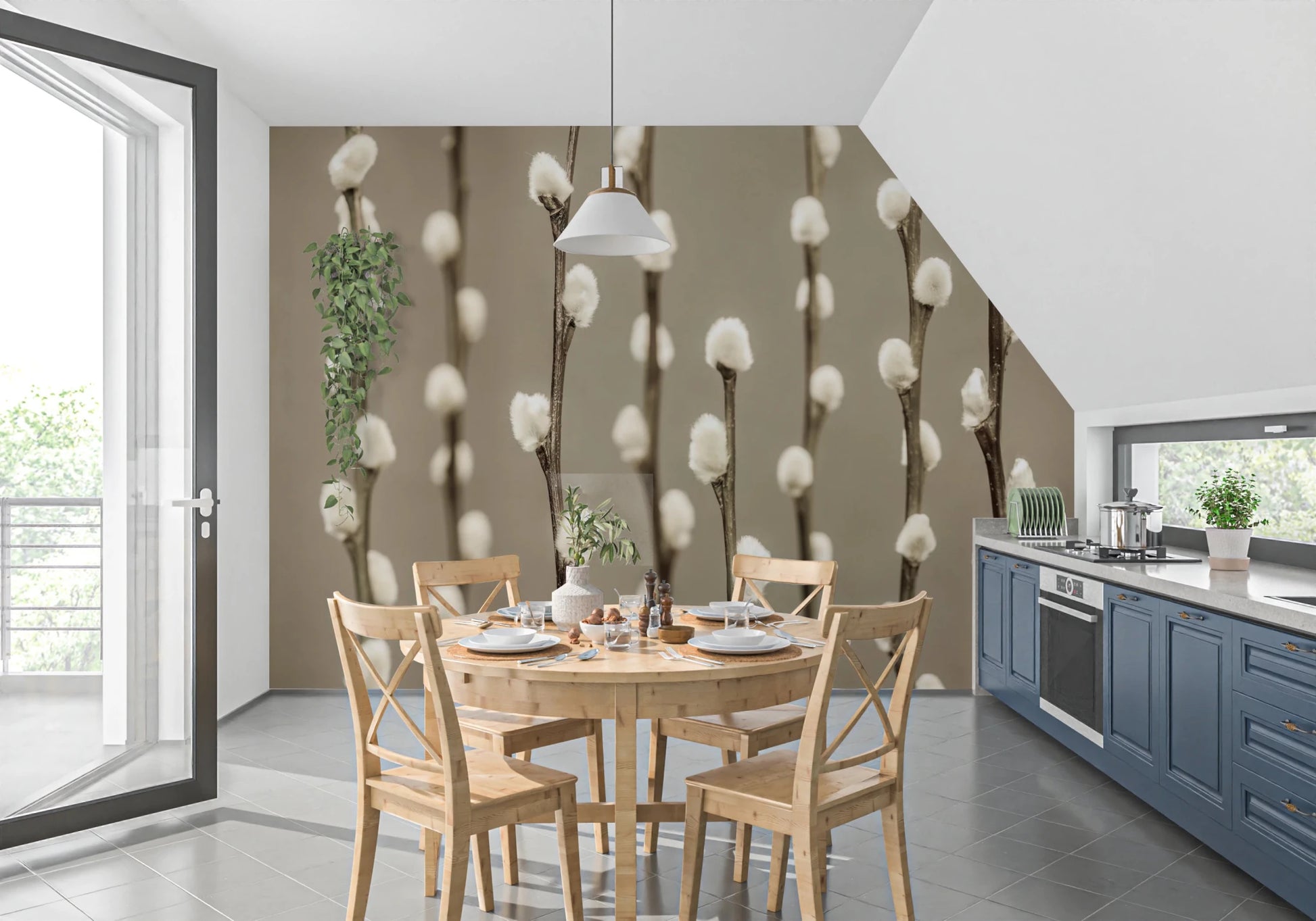 Pussy Willow Wall Mural