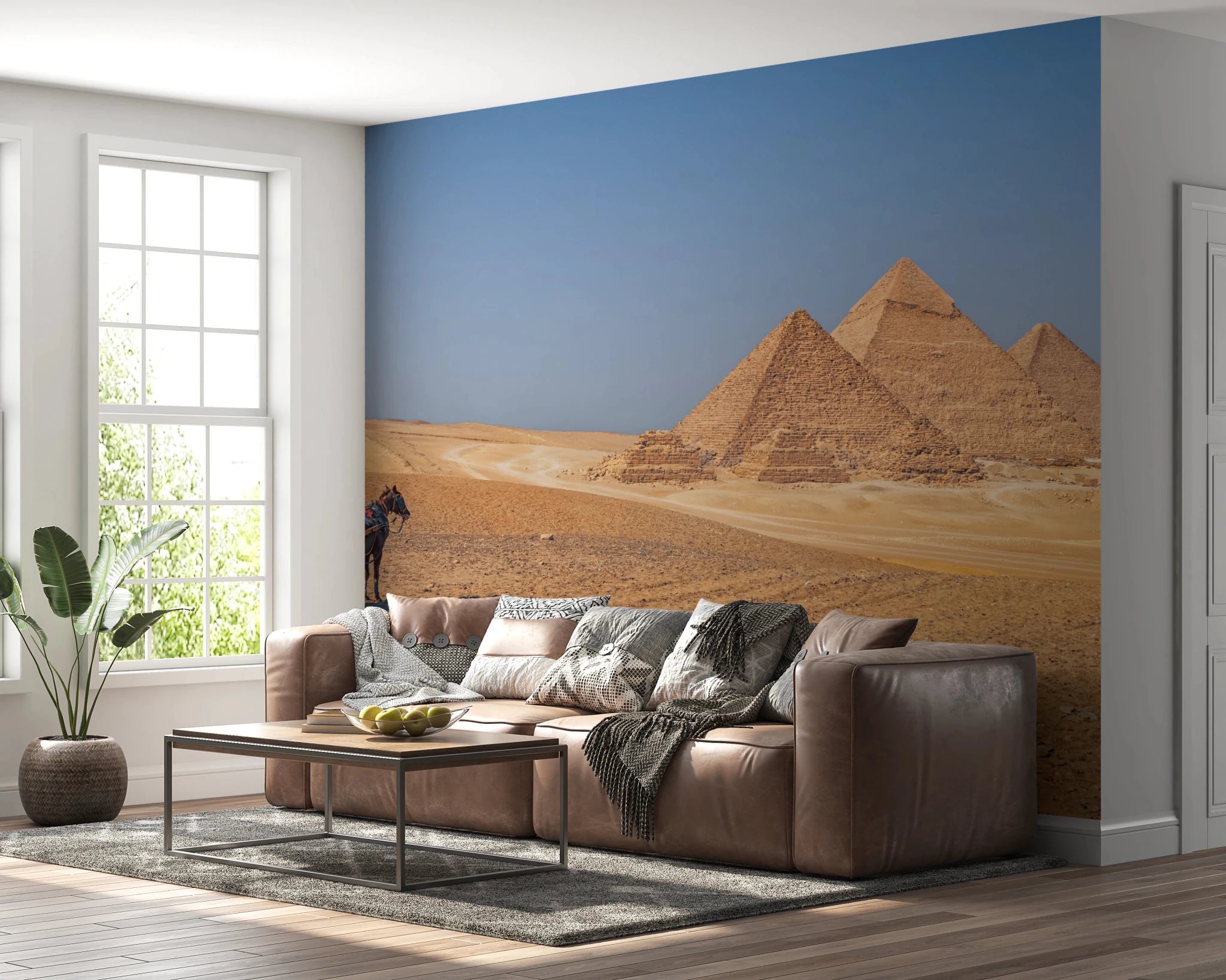 Pyramids of Giza Wall Mural | Classic Desert Decor