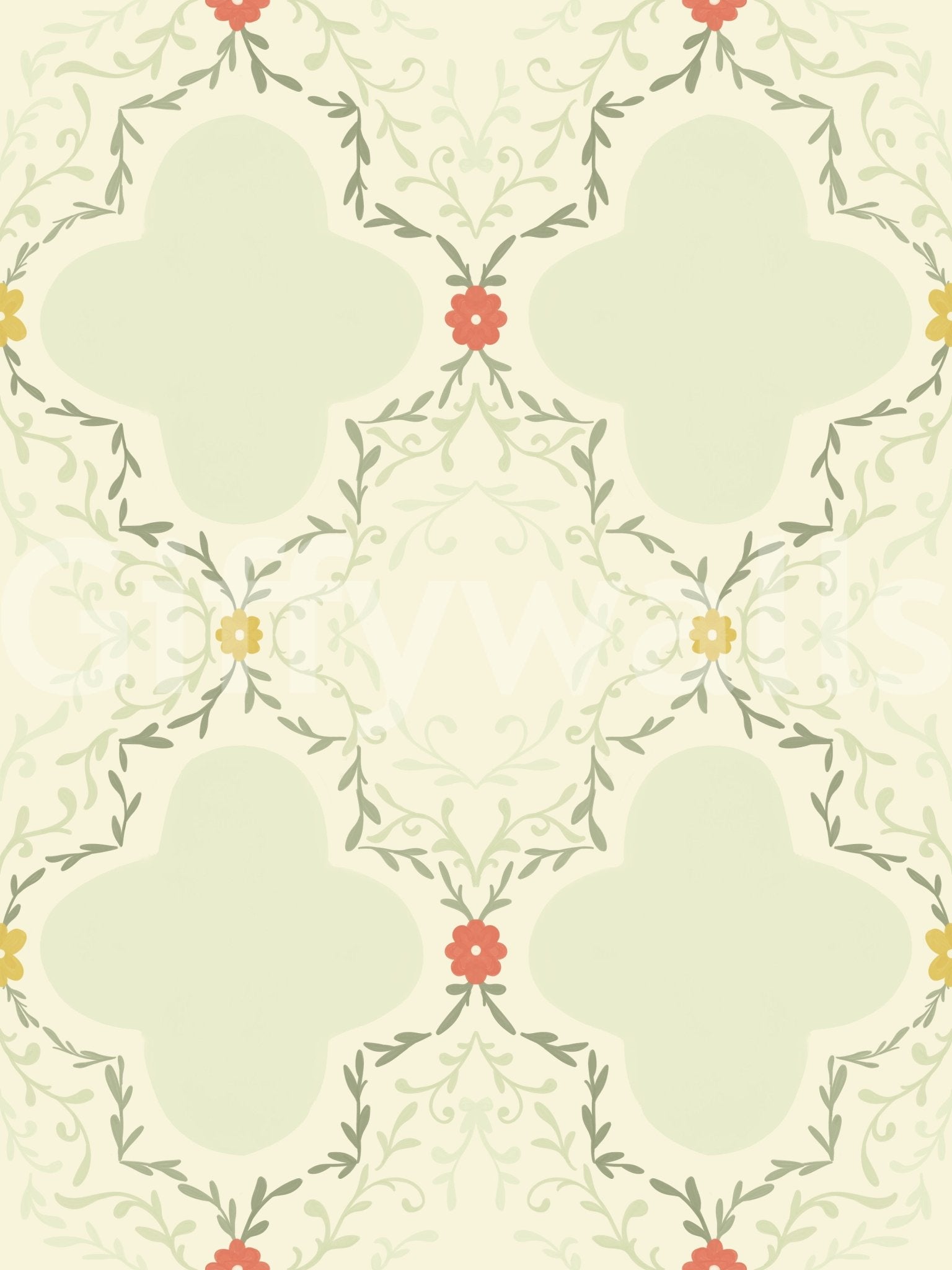 Quatrefoil Vines Wallpaper⁠