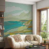 Bedroom coastal mural

