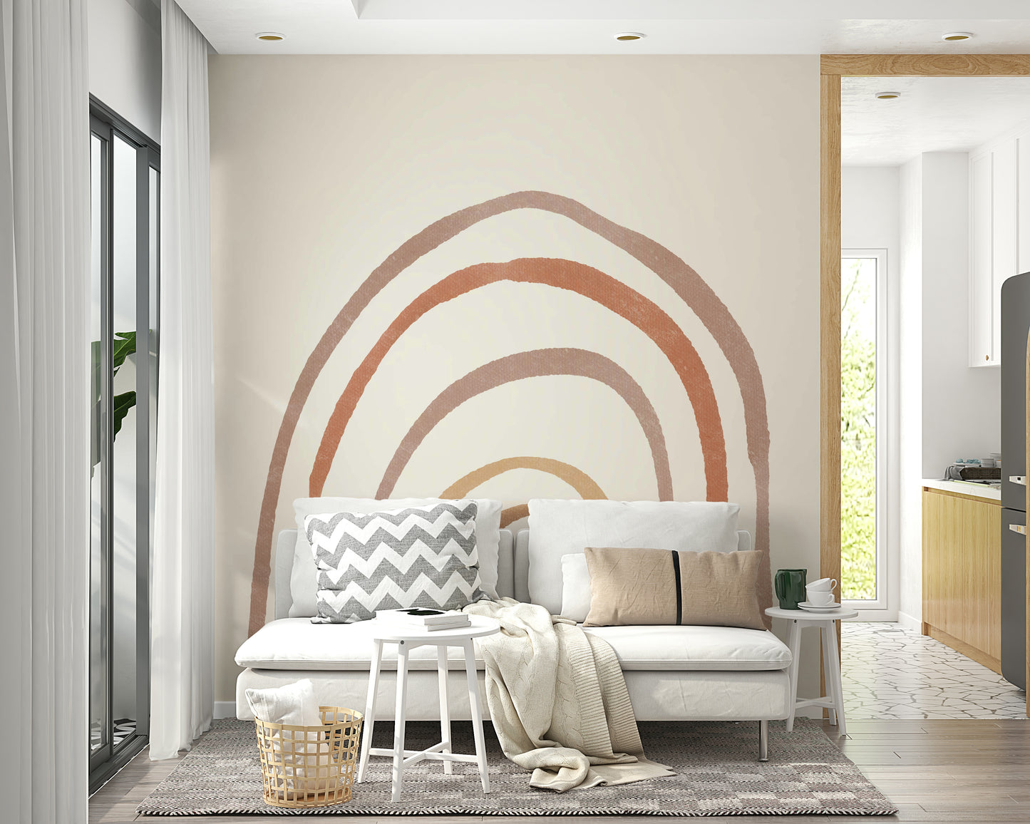 Watercolor rainbow for kids' room

