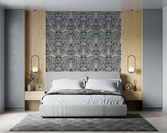 Rabbit Meadow Wallpaper — charming woodland rabbits in a peaceful meadow scene.