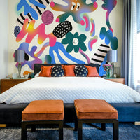 Futuristic spring-inspired mural bringing energy to your walls

