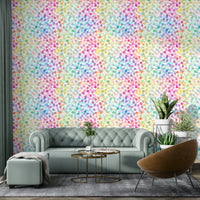 Colorful rainbow confetti plaid wallpaper design

