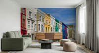 Charming historic houses Rainbow Row Houses background mural.