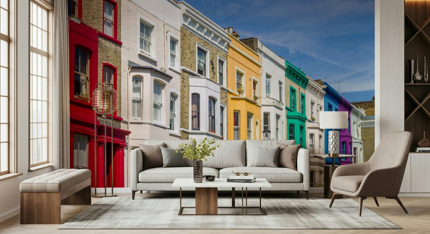 Wallpaper for walls with stunning Rainbow Row Houses photo.