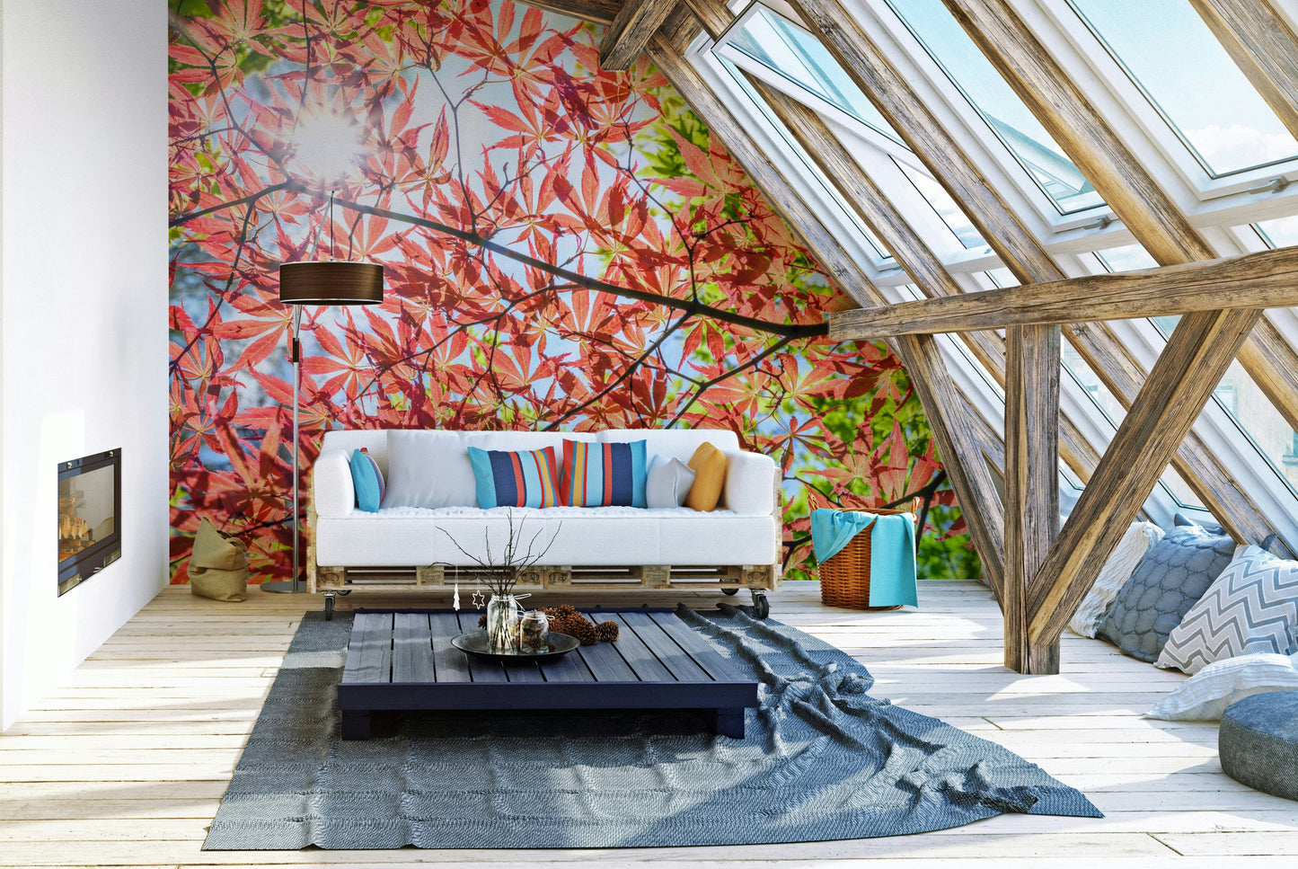 A calm and serene wall covering.

